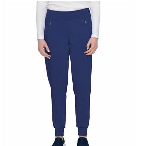 Healing Hands Purple Label Yoga Navy Scrub Pants Joggers X-Small TALL
